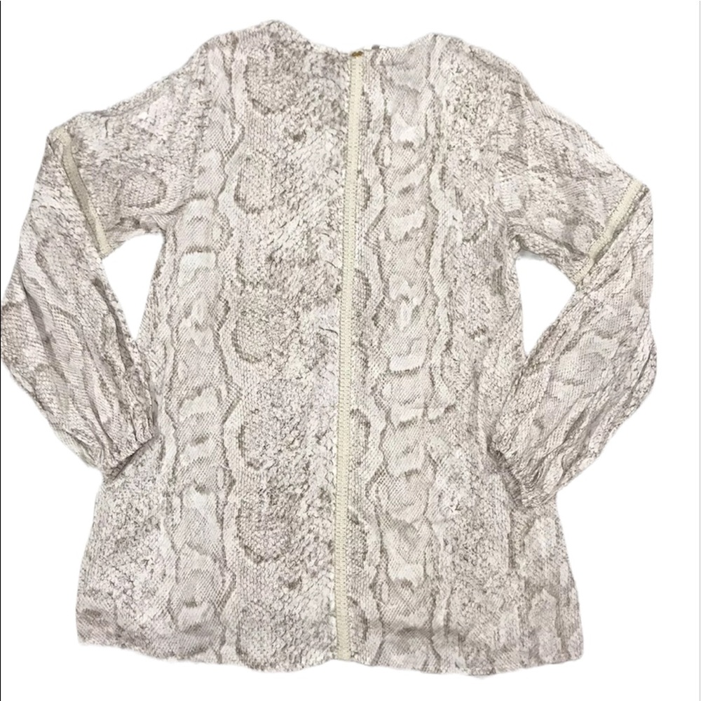 Anthropologie Mini Dress Tunic Coverup Camilla Snake Print Crochet Henley NEW M - Picture 6 of 16